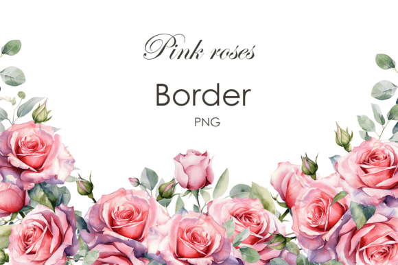 Download Rose Border. Pink Roses Clipart - Premium Resources