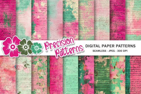 Download Handwriting Pink and Green Junk Journal - Handwriting Collection